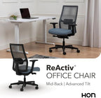 HON Ignition 2.0 ReActiv Ergonomic Office Chair, Lumbar Support, Nimbus