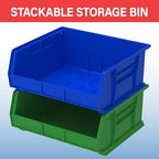 Akro-Mils 30250 AkroBins Plastic Storage Bins, 15"x16"x7", Red, 6-Pack