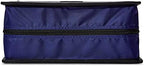 Amazon Basics Durable 3 Ring Zipper Binder with Multiple Pockets and Shoulder Strap, D-Ring Closure, Large Capacity, 4 inches, Blue