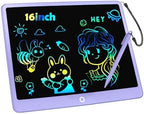 LCD Writing Tablet Doodle Board,16 Inch Colorful Drawing Pad for Kids,Mess Free Coloring for Toddlers Toys Gifts for 3 4 5 6 7 8 Year Old Girls Boys Home School Office Handwriting Tablet -Purple