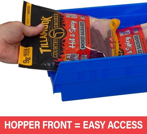 Akro-Mils 30150 Heavy Duty Plastic Shelf Bins, 12"x 8"x 4", Yellow, 12-Pack