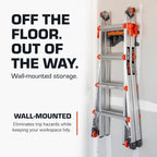 Little Giant Ladder Rack Wall-Mount Ladder Storage Accessory, 15097