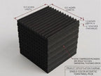 50 Pack Black 12 "X 12 "X1" Acoustic Panels Studio Soundproofing Foam Wedge Tiles(Accompanied By Double-Sided Adhesive Tape)