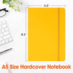 12 Pack Lined Journal Notebook for Work, 200 Pages, Medium 5.5 in x 8.3 in, 6 Colors A5 College Ruled, Hardcover Journaling Notebooks for Writing, Note Taking