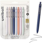 uniball™ Zento Gel Pens, Black Ink, 0.7mm Medium Point, 8 Count