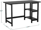 Martha Stewart Beckett Home Office Trestle Desk with Shelves, Black