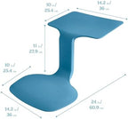 ECR4Kids The Surf Portable Lap Desk, Flexible Seating, Peacock Blue