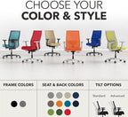 HON Ignition 2.0 Ergonomic Office Chair, Lumbar Support, Salamander