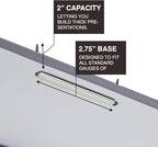OLYMPX 1000 Pcs of 2” Capacity Premium Metal Prong Paper Fastener Bases, 2.75 Inch Base for Paper File Clip Folder Accessories (Pack of 10 Boxes)