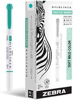 Zebra Pen MILDLINER No Bleed Highlighter, Summer Green, Dual Tip, 12-Pack