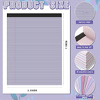 Fuutreo 8 Pcs Legal Pads 8.5 x 11 Colored Note Pads, Taro Color