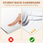 12pcs Legal Pads 8.5 x 11, Perforated White Notepad 8.5x11, 50Sheets/Pad