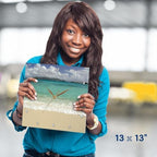 3dRose Wall Clock Silent - 13 inch - USVI, St.Thomas, St. John Bay, Sapphire Beach-CA37 CMI0040 - Cindy Miller Hopkins - Beaches