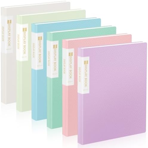 Sooez 6 Pack Binder with Plastic Sleeves 18Pocket, Displays 36 Pages 8.5x11