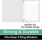Rosmonde 900 Sheets Loose Leaf Paper, 6 Pack, Wide Ruled Filler Paper