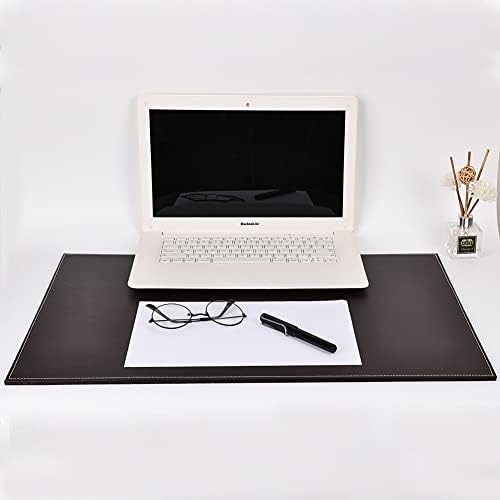KINGFOM Desk Pad & Mat 24" x 18" Protector Large Mouse Pad PU Leather for Desktops and Laptops (Brown)