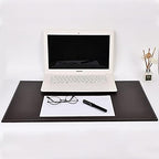 KINGFOM Desk Pad & Mat 24" x 18" Protector Large Mouse Pad PU Leather for Desktops and Laptops (Brown)