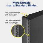 Avery Heavy-Duty View 3 Ring Binder, 4" One Touch Slant Rings, Holds 8.5" x 11" Paper, 2 Black Binders (79874)