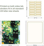 Rouidr Mini 3 Ring Binder with clipboard, 1 inch Round Binder Organizer, 8.5"x5.5" Cute Binder with 5 Dividers Tabs & Clear Sleeves, School Supplies, Office Supplies