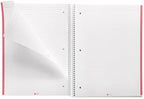 M MiquelRius Emotions Collection, Lined 1 Subject Notebook, 11" x 8.5", 80 Perforated Sheets, 3 Hole Punched, Coral Colored Cardboard Cover