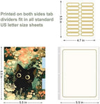 Rouidr Mini 3 Ring Binder with clipboard, 1 inch Round Binder Organizer, 8.5"x5.5" Cute Binder with 5 Dividers Tabs & Clear Sleeves, School Supplies, Office Supplies