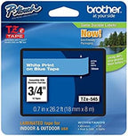 Brother Genuine P-Touch TZE-545 Tape, 3/4" (0.7") Standard Laminated P-Touch Tape, White on Blue, for Indoor or Outdoor Use, Water-Resistant, 26.2 ft (8 m), Single-Pack