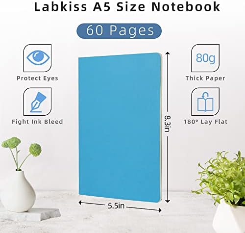 24 Pack Blank Notebook & Journal Bulk, Multi Cover, Unlined Plain Thick Paper, A5 Size, 5.5x8.3 inch, 60 Page, Small Sketchbook Subject Note Pad Set for Women Men Kids Traveler Student Office