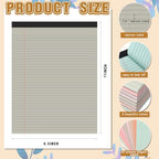 Fuutreo 8 Pcs Legal Pads 8.5 x 11 Colored Note Pads, Bohemian Color