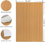 Extra Wide 48"x354" Yellow Brown Maple Wood Wallpaper Peel and Stick