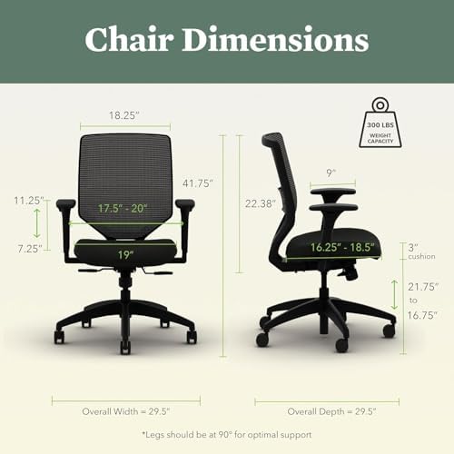 HON Solve Ergonomic Office Chair, Lumbar Support, Desk Chair, Apricot
