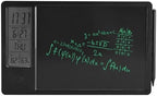 LCD Doodle Board 10 Inch Erasable Writing Pad with Digital Clock for Kids and Adults (Black)