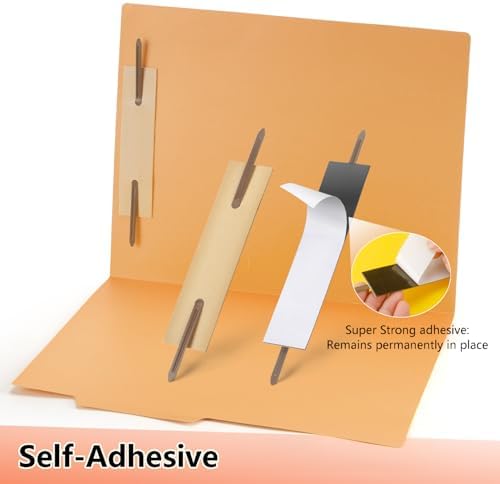 Self-Adhesive Prong Paper Fasteners- IMLIKE 2" Capacity,Strong Adhesion,Metal Fasteners，2.75" Base for Paper Folder or Files,100 pcs/Box