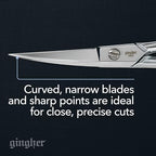 Gingher 4" Curved Embroidery & Applique Scissors for Crafting & Sewing
