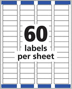 Avery® Printable Return Address Labels, Sure Feed® Technology, 0.5" x 1.75", White, 6,000 Blank Mailing Labels (05155)