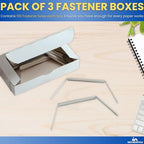 1InTheOffice Metal Prong Paper Fasteners, 2 Inch, Silver, 200 Pieces (2 Packs)