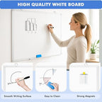 Double-Sided White Board Dry Erase Magnetic Whiteboard Wall 24x18, White
