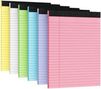 6 Packs Legal Pads 8.5 x 11 Inch, Wide Ruled & Perforated Colored Notepads