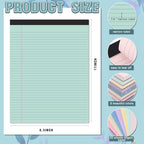 Fuutreo 8 Pcs Legal Pads 8.5 x 11 Colored Note Pads, Childlike Color