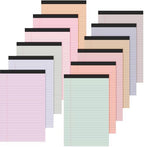 Lincia 12 Pcs 5x8 Colored Legal Pads Lined Note Pads, Sweet Colors