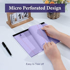 6 Pack Note Pads 11" x 9.5" Colored Legal Pads College Ruled Pink Notepad Perforated Writing Pads 80GSM Lined Paper Pads of College Ruled Paper 30 Sheets Notebook To Do List for School, Office, Home