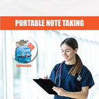 Yosogo A4/Letter Size Plastic Clipboard – 2 Pack with Handy Pen Holder & Bonus Pen – Holds up to 40 Sheets – Durable Plastic – Writing, Office, Stationary, School Supplies Set