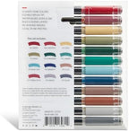 KINGART PRO 12-Piece Acrylic Paint Brush Pen Set – Earth Tone Colors – Flexible Brush Tip for Detailed Illustration and Lettering – Water-Based Opaque Art Markers for Multi-Surface Use