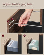 VASAGLE 2-Drawer File Cabinet, Small Rolling Filing Cabinet