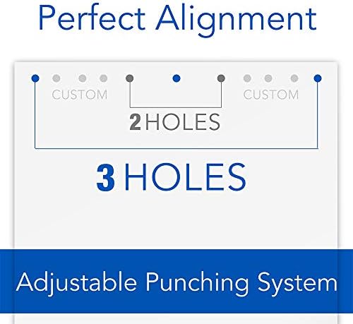 Swingline 3 Punch Heavy Duty, 40 Sheet Capacity Three Hole Puncher 3 Ring, Adjustable 2-4 Hole Paper Punch, Black (74450) (Pack of 2)
