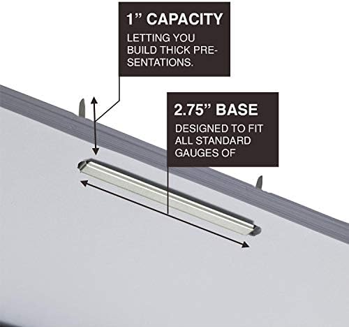 OLYMPX 500 Pcs of 1” Capacity Premium Metal Prong Paper Fastener Bases, 2.75 Inch Base for Paper File Clip Folder Accessories, Pack of 5 Boxes, 100 Bases per Box