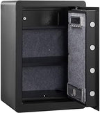 VEVOR Steel Security Safe - 2.2 Cubic Feet, Fingerprint & Digital Keypad Lock, Fire-proof Bag, Protect Cash, Gold, Jewelry, Documents - 15.8x13x23.6 inch