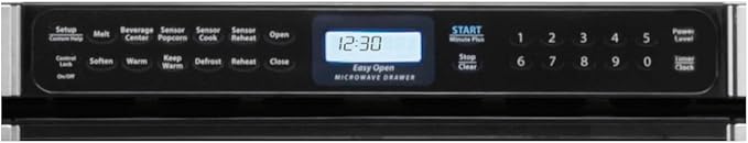 SHARP KB6524PSY Microwave Drawer Oven, 24-inch, 1.2 Cubic Feet, 950 Watt, Angled Touch Control Panel, Stainless Steel