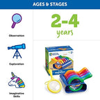 Learning Resources Primary Science Jumbo Magnifiers with Stand - 6 Pieces, Ages 3+, Science Classroom Accessories, Teacher Supplies, Observation Toys for Kids, Back to School Supplies