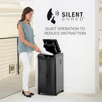 Fellowes AutoMax 600M 2-in-1 Heavy Duty Auto Feed Commercial Paper Shredder with Micro-Cut, Black