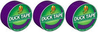 Duck Brand 283138 Color Duct Tape, Purple, 1.88 Inches x 20 Yards Each Roll, 3 Rolls